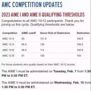 2022年AMC10/12晉級AIME分?jǐn)?shù)線已公布，快來查查你的成績吧!