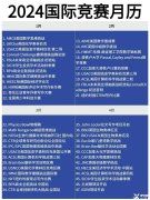 值得收藏！2024年國(guó)際競(jìng)賽時(shí)間表出爐！