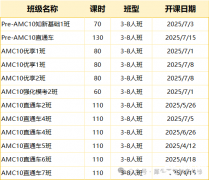 AMC10競(jìng)賽50小時(shí)小班課，實(shí)現(xiàn)彎道超車！